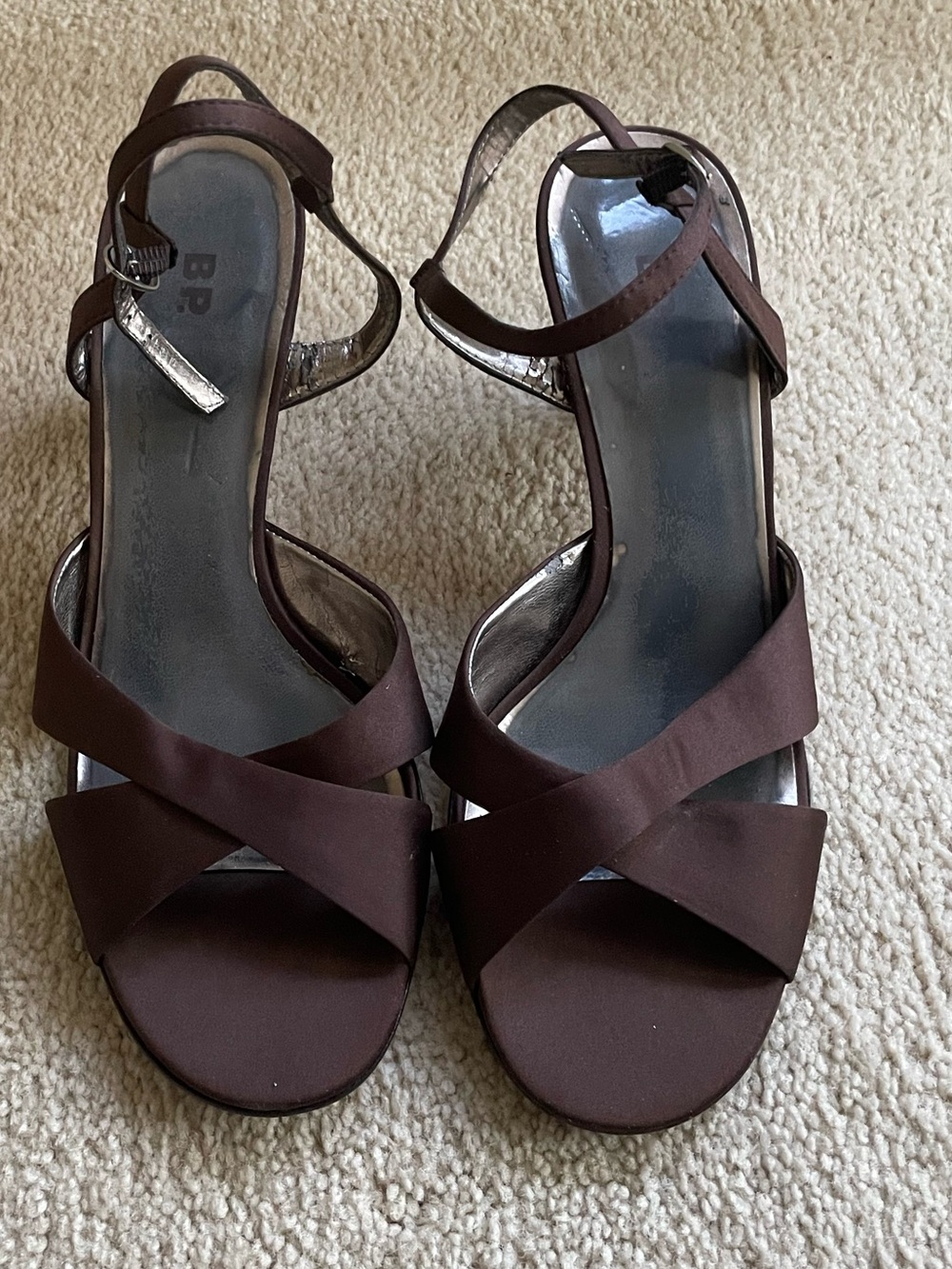 BP Dark Brown Crisscross Strap Heels